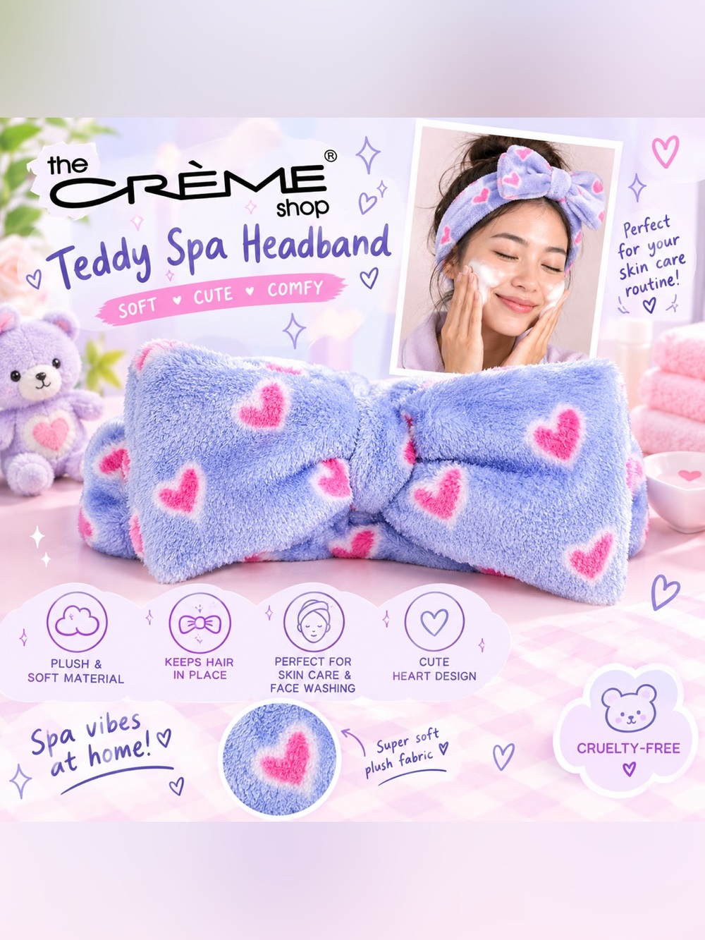 The Crème Shop Teddy Spa Headband